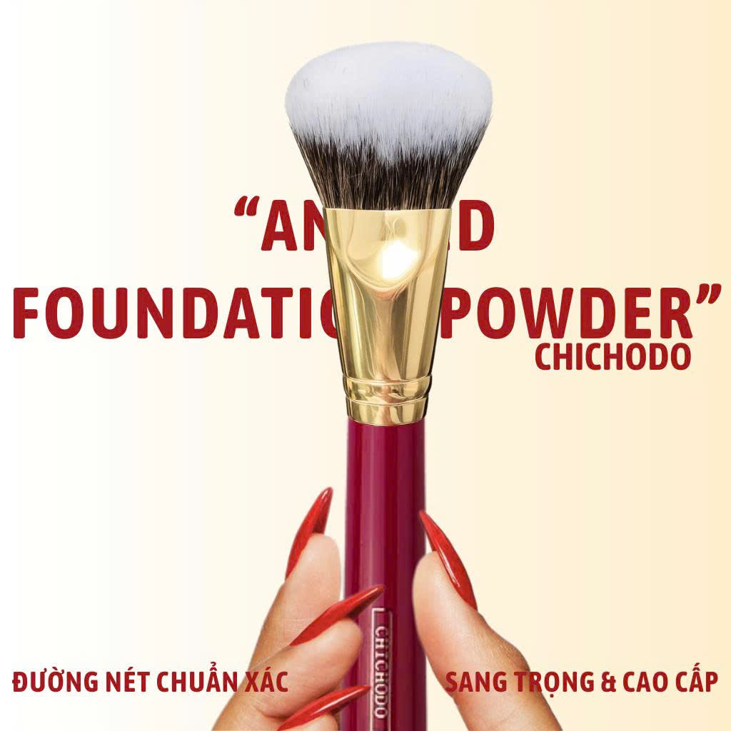 Cọ Đánh Nền, Má Hồng CHICHODO Angled Foundation/Powder C122 Cọ Vát cao cấp